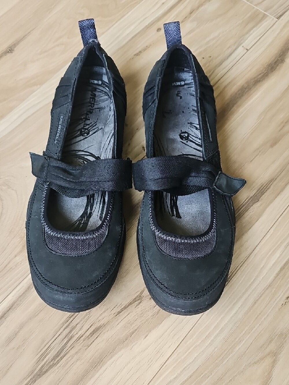 Merrell Black Women's Mary Jane Slip-On Flats